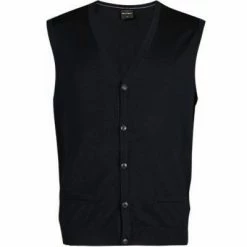 OLYMP Weste Modern Fit 0150/55/18 Strickweste, Merinowolle, Marine