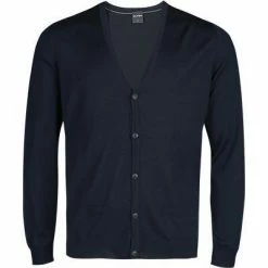 OLYMP Cardigan Modern Fit 0150/30/18 Merinowolle, Marine