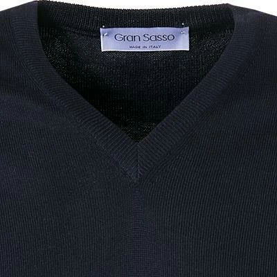 Gran Sasso V-Pullover 55115/14200/598 Merinowolle, Nachtblau, Marine 4 Gran Sasso V-Pullover 55115/14200/598 Merinowolle, Nachtblau, Marine – Bild 2