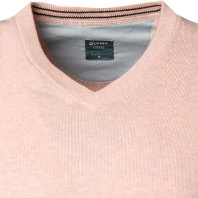 OLYMP Casual Modern Fit V-Pullover 0160/10/30 Baumwolle, Rosé, Rose 5 OLYMP Casual Modern Fit V-Pullover 0160/10/30 Baumwolle, Rosé, Rose – Bild 3