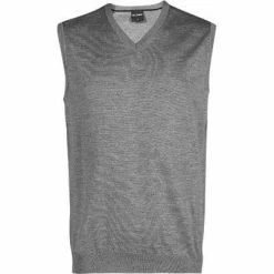 OLYMP Pullunder Modern Fit 0150/50/63 Merinowolle, Silber, Silbergrau