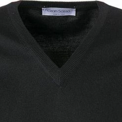 Gran Sasso V-Pullover 55115/14200/099 Merinowolle, Schwarz -striangebote 14069 norm2