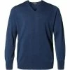 John Smedley V-Pullover Bobby indigo Easy Fit, Merino Extrafine, Indigo meliert -striangebote 143372 norm
