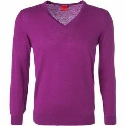OLYMP V-Pullover 0151/10/81 Body Fit, Merinowolle-Seide, Fuchsia, Pink