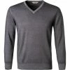 Gran Sasso V-Pullover 55115/22792/989 Merinowolle, Graublau meliert, Grau