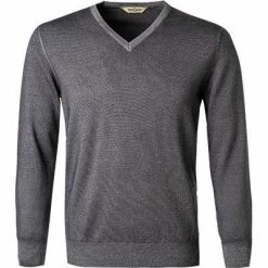 Gran Sasso V-Pullover 55115/22792/989 Merinowolle, Graublau meliert, Grau -striangebote 158117 norm