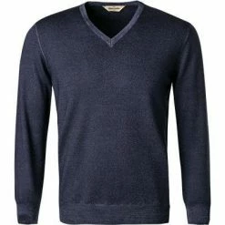 Gran Sasso V-Pullover 55115/22792/905 Schurwolle, Marineblau meliert, Marine -striangebote 166435 norm