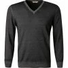 Gran Sasso V-Pullover 55115/22792/914 Schurwolle, Anthrazit meliert, Anthrazit