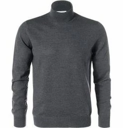 Gran Sasso Rolli 55157/14290/098 Rollkragenpullover, Merinowolle, Anthrazit