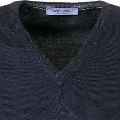 Gran Sasso V-Pullover 55115/14290/598 Schurwolle, Marine -striangebote 166569 norm2