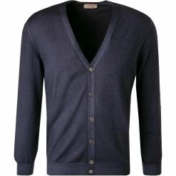 Gran Sasso Cardigan 58101/22793/905 Merinowolle, Nachtblau meliert, Nachtblau