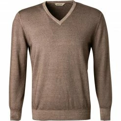 Gran Sasso V-Pullover 55115/22792/012 Schurwolle, Braun meliert, Braun