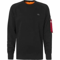 ALPHA INDUSTRIES Sweatshirt X-Fit 158320/03 Baumwolle, Schwarz, Black