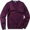 Henry Cotton's V-Pullover 9144601/97848/470 Schurwolle, Pflaume, Lila -striangebote 227843 norm