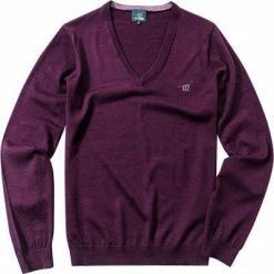 Henry Cotton's V-Pullover 9144601/97848/470 Schurwolle, Pflaume, Lila