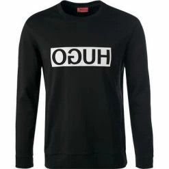 HUGO Pullover Dicago 50310522/001 Sweatshirt, Baumwolle, Schwarz