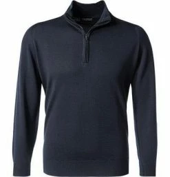 John Smedley Troyer Tapton/midnight Standard Fit, Merino Extrafine, Nachtblau