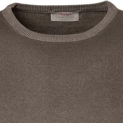 Gran Sasso Pullover 55167/22792/012 Merinowolle, Taupe meliert, Cappuccino 4 Gran Sasso Pullover 55167/22792/012 Merinowolle, Taupe meliert, Cappuccino – Bild 2