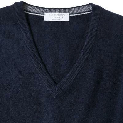 Gran Sasso V-Pullover 55115/15590/598 Reines Kaschmir, Marine 4 Gran Sasso V-Pullover 55115/15590/598 Reines Kaschmir, Marine – Bild 2