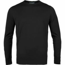 John Smedley RH-Pullover Lundy/black Standard Fit, Merino Extrafine, Schwarz