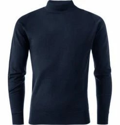 John Smedley Pullover Harcourt/midnight Stehkragenpullover, Standard Fit, Merino Extrafine, Dunkelblau
