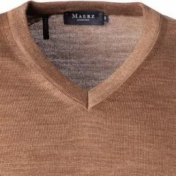 Maerz V-Pullover 490400/170 Merinowolle, Karamell meliert, Caramel -striangebote 274001 norm2