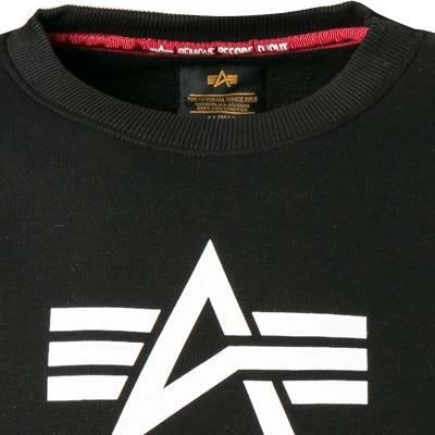 ALPHA INDUSTRIES Pullover Basic 178302/03 Sweatshirt, Baumwolle, Schwarz, Black 4 ALPHA INDUSTRIES Pullover Basic 178302/03 Sweatshirt, Baumwolle, Schwarz, Black – Bild 2
