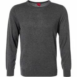 OLYMP Pullover 0151/11/67 Merinowolle-Seide, Anthrazit meliert, Anthrazit