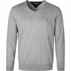 Tommy Hilfiger Pullover MW0MW04979/501 Baumwolle-Seide, Hellgrau