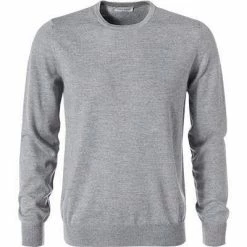 Gran Sasso Pullover 55167/14290/071 Merinowolle, Hellgrau meliert, Grau