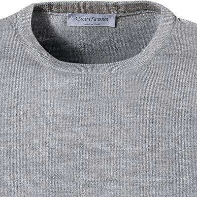 Gran Sasso Pullover 55167/14290/071 Merinowolle, Hellgrau meliert, Grau 4 Gran Sasso Pullover 55167/14290/071 Merinowolle, Hellgrau meliert, Grau – Bild 2