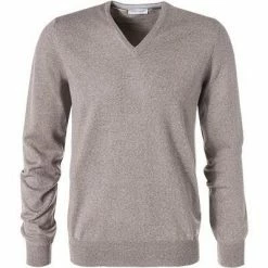 Gran Sasso V-Pullover 55115/14290/140 Schurwolle, Hellbraun meliert, Hellbraun