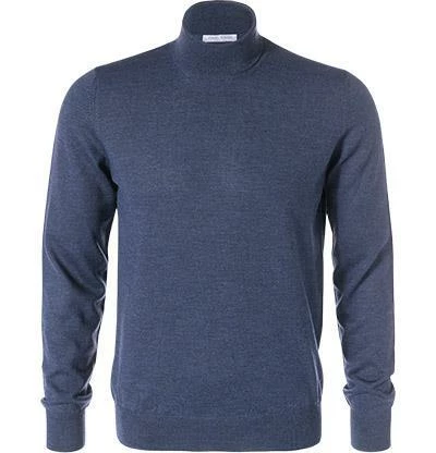 Gran Sasso Rolli 55157/14290/597 Rollkragenpullover, Merinowolle, Blau, Dunkelblau 3 Gran Sasso Rolli 55157/14290/597 Rollkragenpullover, Merinowolle, Blau, Dunkelblau