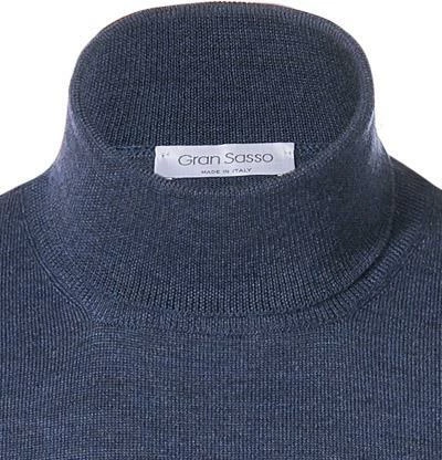 Gran Sasso Rolli 55157/14290/597 Rollkragenpullover, Merinowolle, Blau, Dunkelblau 4 Gran Sasso Rolli 55157/14290/597 Rollkragenpullover, Merinowolle, Blau, Dunkelblau – Bild 2