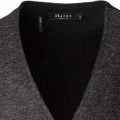 Maerz Weste 508600/595 Strickweste, Schurwolle, Anthrazit meliert, Schwarz -striangebote 301267 norm3