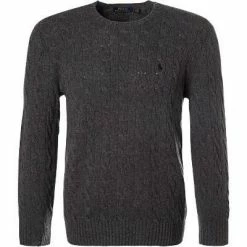 Polo Ralph Lauren Pullover 710719546/002 Wolle-Kaschmir, Grau meliert, Dunkelgrau meliert