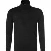 BOSS Rollkragenpullover Musso 50392083/001 Schurwolle, Schwarz