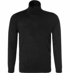 BOSS Rollkragenpullover Musso 50392083/001 Schurwolle, Schwarz