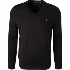 Polo Ralph Lauren Pullover 710714347/001 Slim Fit, Merinowolle waschbar, Schwarz