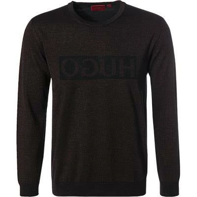 HUGO Pullover Salexon 50399626/693 Schurwolle, Schwarz-dunkelrot meliert, Weinrot 3 HUGO Pullover Salexon 50399626/693 Schurwolle, Schwarz-dunkelrot meliert, Weinrot