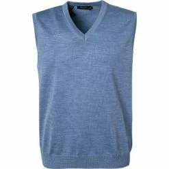 Maerz Pullunder 460000/316 Schurwolle, Rauchblau meliert, Blau