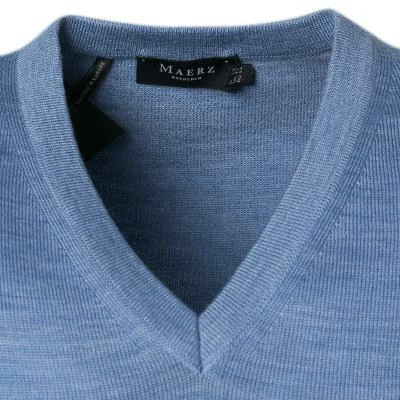 Maerz Pullunder 460000/316 Schurwolle, Rauchblau meliert, Blau 4 Maerz Pullunder 460000/316 Schurwolle, Rauchblau meliert, Blau – Bild 2