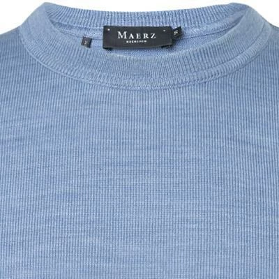 Maerz Pullover 490500/316 Merinowolle, Hellblau meliert, Kornblumenblau 4 Maerz Pullover 490500/316 Merinowolle, Hellblau meliert, Kornblumenblau – Bild 2