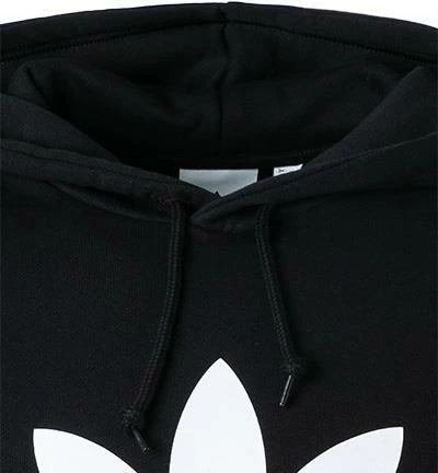 adidas ORIGINALS Trefoil Hoodie black DT7964 Baumwolle, Schwarz 3 adidas ORIGINALS Trefoil Hoodie black DT7964 Baumwolle, Schwarz – Bild 2