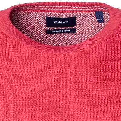 Gant Pullover 80021/648 Baumwolle, Koralle, Rot 4 Gant Pullover 80021/648 Baumwolle, Koralle, Rot – Bild 2