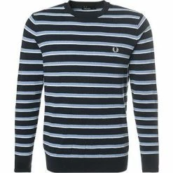 Fred Perry Pullover K5517/E97 Baumwolle, Blau gestreift, Blau-navy