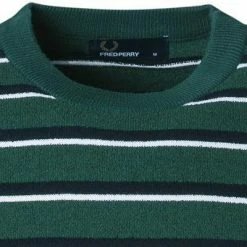 Fred Perry Pullover K5517/426 Baumwolle, Grün gestreift, Grün -striangebote 314986 norm2