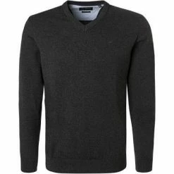 Daniel Hechter V-Pullover 65020/100805/970 Baumwolle, Dunkelgrau meliert, Anthrazit