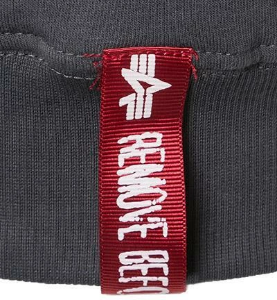 ALPHA INDUSTRIES Basic Hoody Small Logo 196318/136 Hoodie, Baumwolle, Grau, Dunkelgrau 7 ALPHA INDUSTRIES Basic Hoody Small Logo 196318/136 Hoodie, Baumwolle, Grau, Dunkelgrau – Bild 5