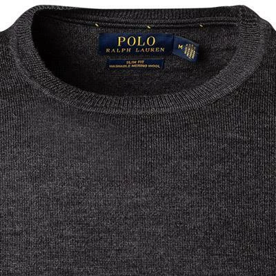 Polo Ralph Lauren Pullover 710714346/008 Slim Fit, Merinowolle waschbar, Anthrazit meliert, Dunkelgrau meliert 4 Polo Ralph Lauren Pullover 710714346/008 Slim Fit, Merinowolle waschbar, Anthrazit meliert, Dunkelgrau meliert – Bild 2